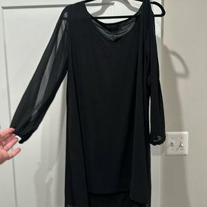 Black Sheer Sleeve Shorty Party Dress XL NWT